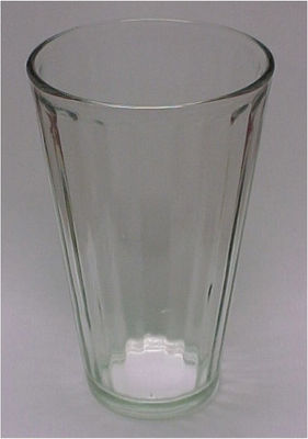 Vaso limonero para veladora, de vidrio, lote 3,800 piezas