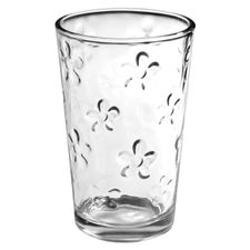 Vaso vidrio - cristal agua 230 ml. Flores.