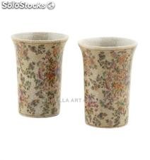 Vasos 10cm (set de 2) - Delicia | porcelana decorada en porcelana