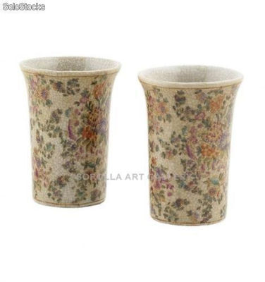 Vasos 10cm (set de 2) - Delicia | porcelana decorada en porcelana