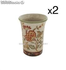 Vasos 10cm (set de 2) - Hiti | porcelana decorada en porcelana
