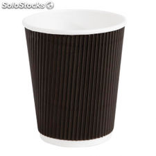 Vasos corrugados de café para llevar CM543 - Negro - 227ml - 90(Al) x 83( )mm