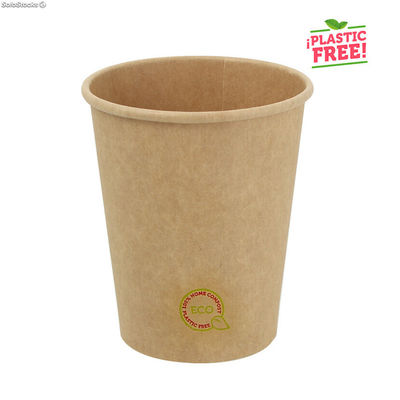 Vasos kraft café ECO plastic free : Dimensiones - M|9cm|240ml|8