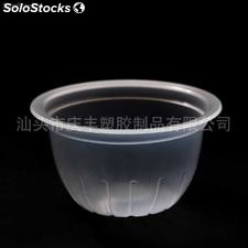 vasos plasticos transparentes de forma de cabeza rapada 140g