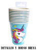 Vasos Unicornio Azul para fiestas