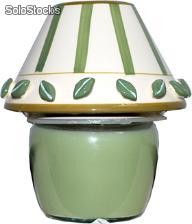 Vela decorativa tipo lampara coco
