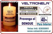 Velas Citronela Anti Mosquitos / 20 hs / Fabria Directo