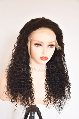 Vente en gros transparent lace perruque naturelle avec cheveux brésilien bouclé - Photo 3