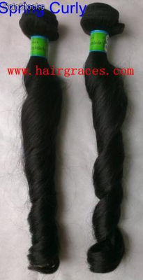 Vente gros Remy Hair Indien Naturel Spring Curly de 12&quot; a 30&quot;