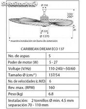 Ventilador de techo CasaFan 9262902 caribbean dream eco 137 rústico - Foto 4