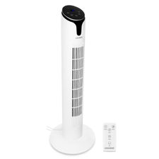 Ventilador de torre - 86 cm - 3 velocidades - blanco | Incl. mando a distancia