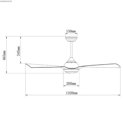 Ventilateur de plafond LED Bali 12W 4000K DC 3 pales - Photo 5