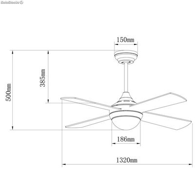 Ventilateur de plafond LED Tempo 12W 4000K DC blanc - Photo 4