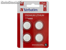 Verbatim Batterie Lithium, Knopfzelle, CR2032, 3V - Blister (4-Pack)