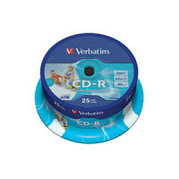 Verbatim CD-R Super Azo Bobina 25 700Mb - CD imprimible Verbatim