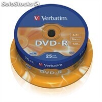 Verbatim DVD-r 4.7GB 16x Tarrina 25Uds