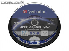 Verbatim m-disc bd-r 25GB/1-4x Cakebox (10 Disc) - Archivmedium