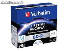 Verbatim m-disc bd-r 25GB/1-4x Jewelcase (5 Disc) - Archivmedium