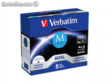 Verbatim m-disc bd-r xl 100GB/1-4x Jewelcase (5 Disc) - Archivmedium