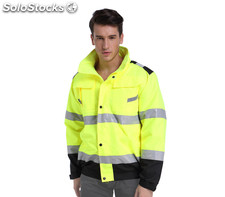 Veste de sÃ©curitÃ© haute visibilitÃ© Ã capuche - doublure dÃ©tachable - M Jaune