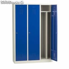 Vestiaire industrie salissante 3 cases monobloc