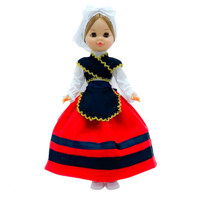 Vestido Asturiana muñeca colección Sintra, Simona Folk Artesanía, Mari&#39;s,