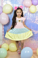 Vestido infantil franjas de colores