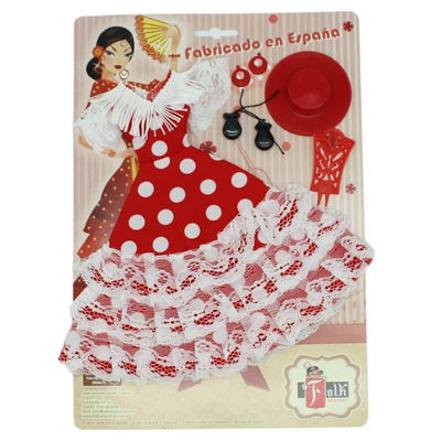 Vestido muñeca flamenca lunares edición limitada Andaluza redondo muñeca maniquí