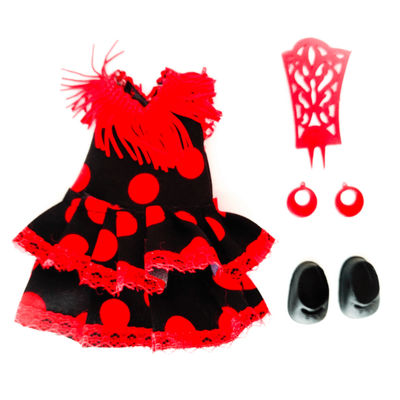 Vestido regional Flamenca muñeca Mini Cocoletas Folk Artesanía o clásica de 15