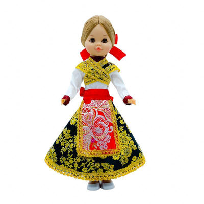 Vestido Zamorana muñeca colección Sintra, Simona Folk Artesanía, Mari&#39;s, Pepa&#39;s,