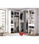 Vestidor de rincón Siles con cortina y cajones acabado blanco, 205cm(alto) - Foto 3