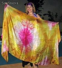 Véu de seda para dança do ventre - colorido - Foto 2