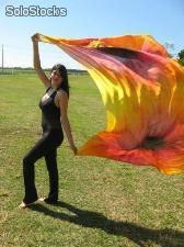 Véu de seda para dança do ventre - colorido - Foto 5