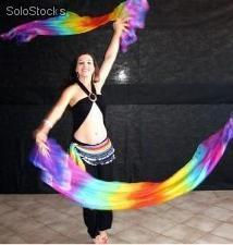 Véu de seda para dança do ventre - leque (fan) - Foto 5