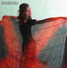 Véu de seda para dança do ventre - patchwork - Foto 4