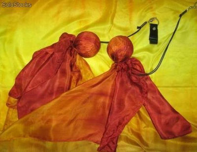 Véu de seda para dança do ventre - pói