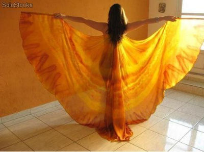 Véu de seda para dança do ventre - wings