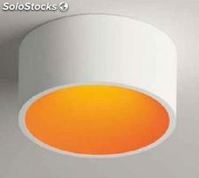 Vibia Domo Plafonnier Recto LED 3x3W Extérieure Blanc Intérieur Orange