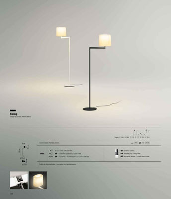 Vibia Swing Lámpara Von Stehlampe Mit Lampenschirm Sahne Graphite Grey - Foto 2