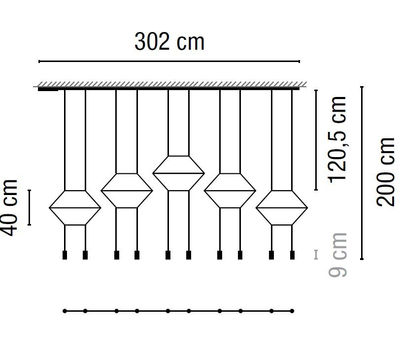 Vibia Wireflow Suspension 2D LED 10x3w Versión 4 Laqué Noir - Photo 3