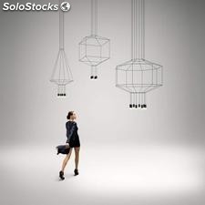 Vibia Wireflow Suspension 3D LED 8x3,7w Mini Laqué Noir