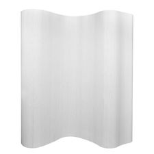 vidaXL Biombo/divisória de sala 250x195 cm bambu branco