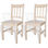 vidaXL Cadeiras de jantar 2 pcs madeira cor natural - 1