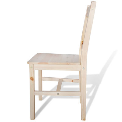 vidaXL Cadeiras de jantar 2 pcs madeira cor natural - Foto 3