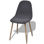 vidaXL Cadeiras jantar s/ braços 4 pcs pés aço tecido cinzento escuro - Foto 3