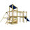 vidaXL Casa brincar + escada escorrega baloiços 463x275x235cm madeira - 1