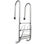 vidaXL Escada para piscina 3 degraus aço inoxidável 120 cm - 1