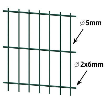vidaXL Panneaux de clôture 2D pour jardin 2008x830 mm 30 m Vert - Photo 3