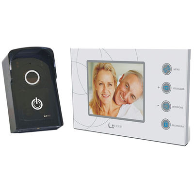 Video porteiro touch 5 polegadas branco com painel touch - ld 5500 - lider