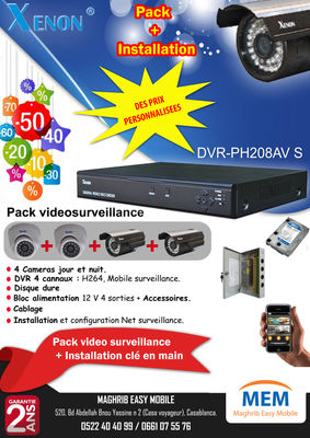 Video surveillance pack 4 cameras